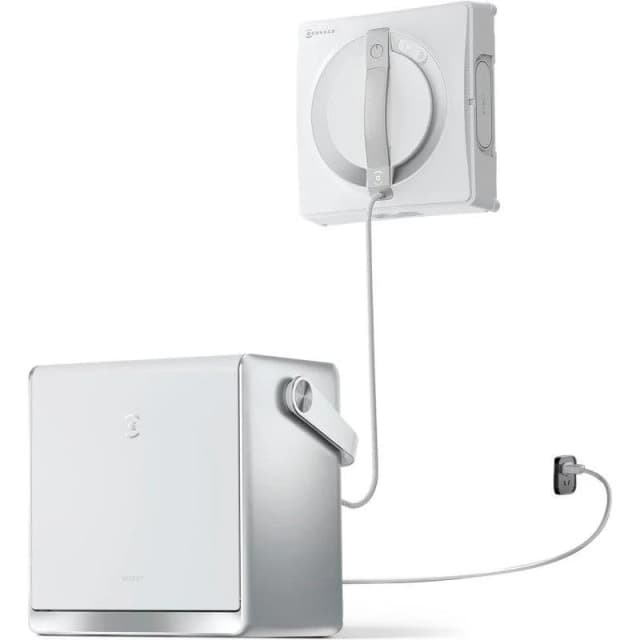 Detalle de Ecovacs Winbot W2 Pro Omni: robot limpiacristales con triple pulverizador y estación multifunción