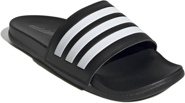 Detalle de adidas Adilette Comfort Slides (Core Black / Cloud White), 42 EU