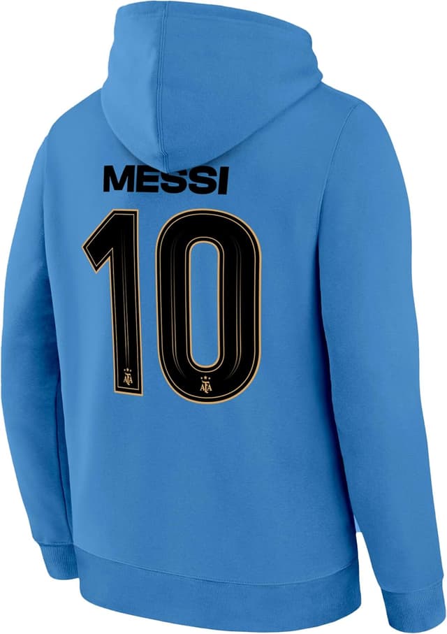 Detalle 2 de Icon Sports officially licensed Lionel Messi Argentina kids pullover hoodie (unisex)