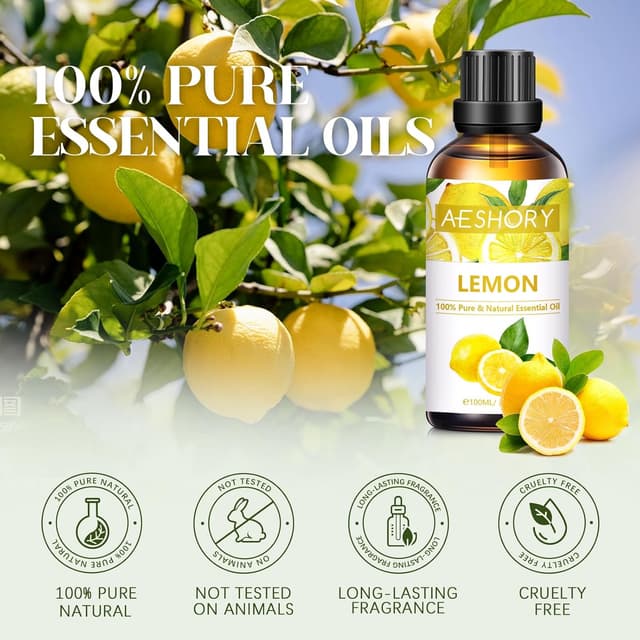 Detalle de AESHORY Lemon essential oil 100ml