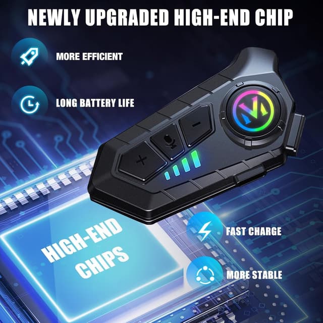 Detalle 2 de FEYA Y-M10 Motorcycle Helmet Speakers 1000mAh