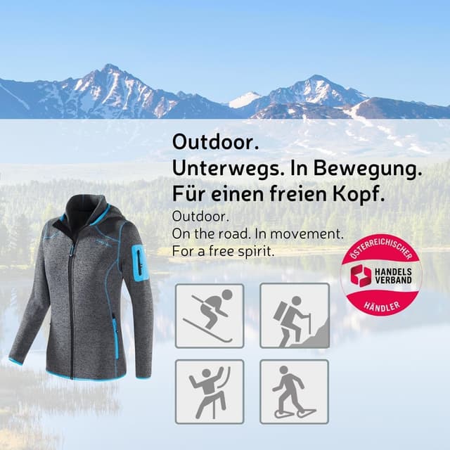 Detalle de Giacca di pile Black Crevice con cappuccio