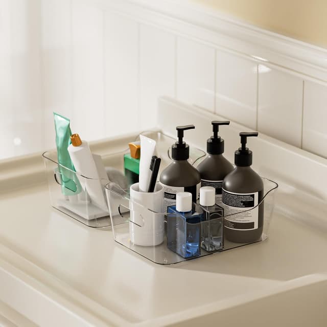 Detalle 2 de Grace Store 4PCS Clear Plastic Storage Organisers