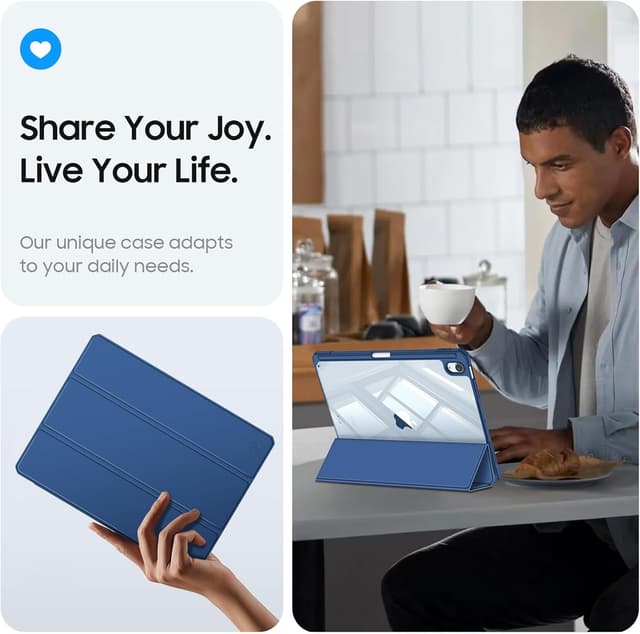 Detalle 2 de Fintie Hybrid Hülle für iPad Air 11 Zoll mit Stifthalter (M4/M3/M2 & Air 5/4) – Navy