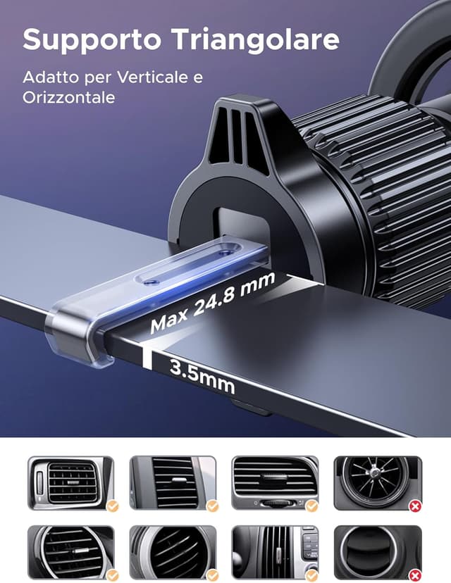 Detalle de UGREEN Supporto Auto MagSafe 2 in 1 20N