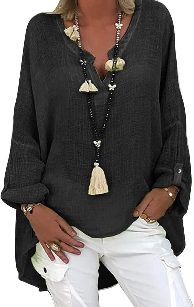 Thumbnail 5 de Tincini Leinenbluse Damen V-Ausschnitt