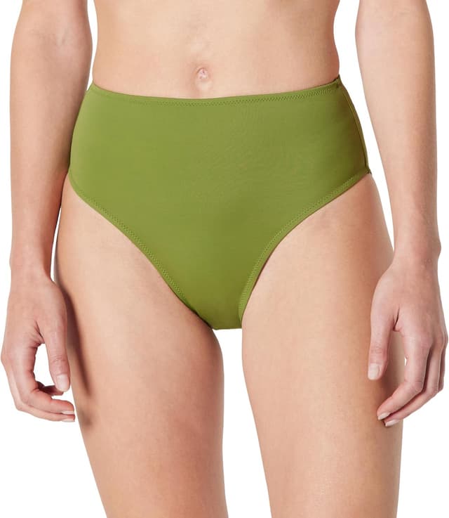 Detalle de Amazon Essentials Femme bas de bikini échancré taille haute