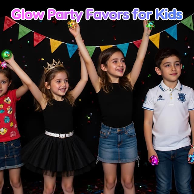 Detalle de 24PCS LED Light Up Fidget Spinner Rings (Glow Party Favor Rings) for Kids, Bulk for Classroom Prizes & Goodie Bags