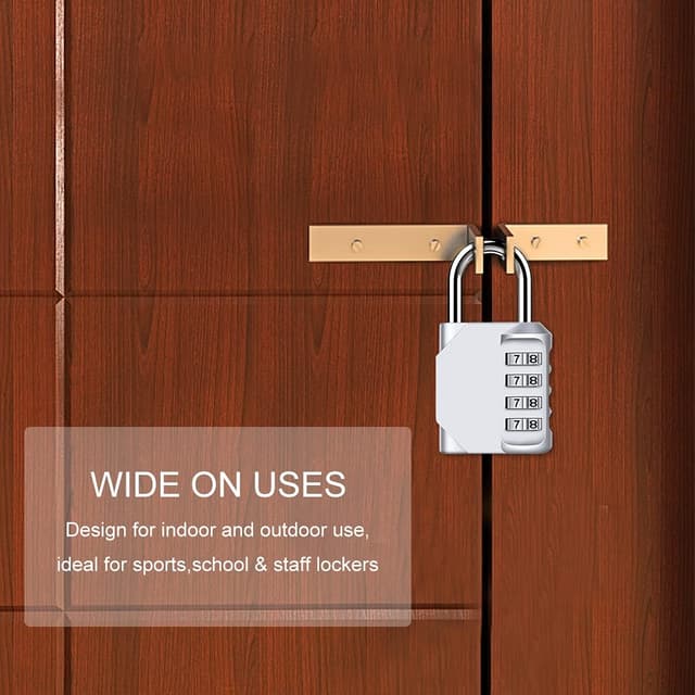 Detalle 2 de Diyife 4 Digit Combination Padlock (Weatherproof) for lockers, sheds and outdoor gates