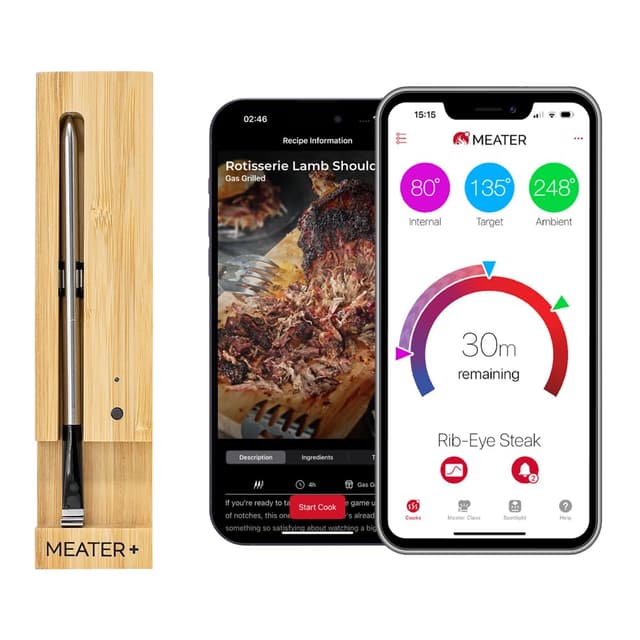 Detalle de MEATER Plus Smart Bluetooth Wireless Meat Thermometer for BBQ, Oven, Smoker & More
