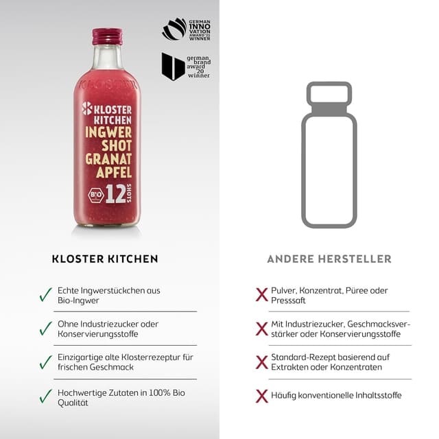 Thumbnail 5 de Kloster Kitchen Ingwer Shot Granatapfel 360 ml 🍹