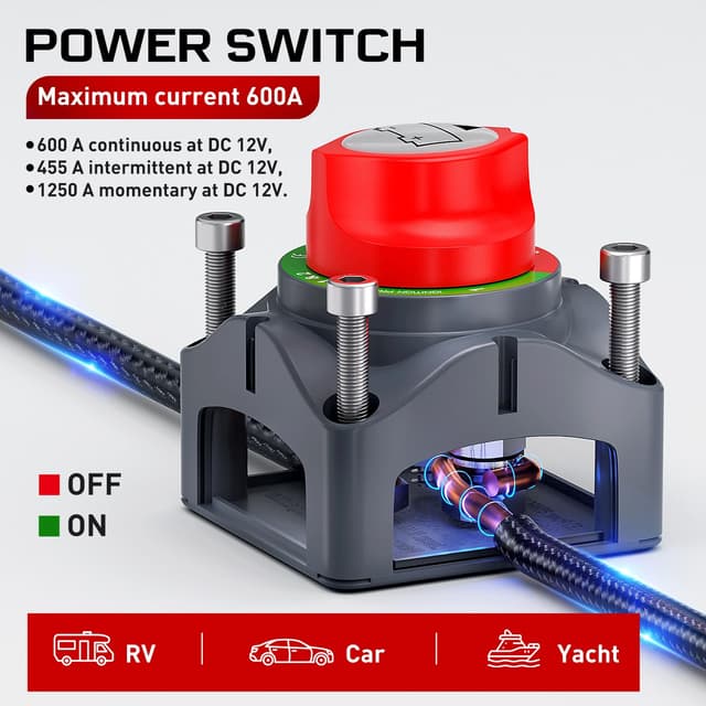 Thumbnail 1 de Nilight 600A Battery Cut-Off Switch