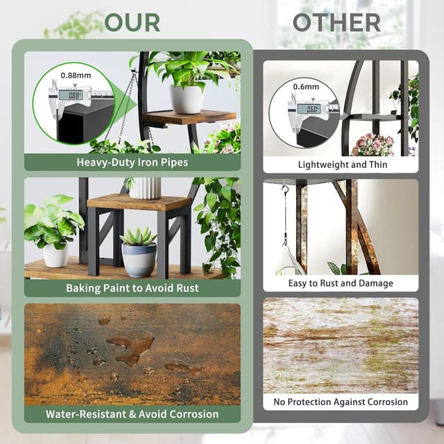 Thumbnail 6 de BACEKOLL Supporto per piante da interno con luci di crescita a 9 livelli, scaffale in metallo