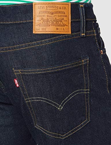 Detalle de Levi’s 502 Taper para hombre Rock Cod (31W / 32L): vaquero de corte estándar con pernera cónica
