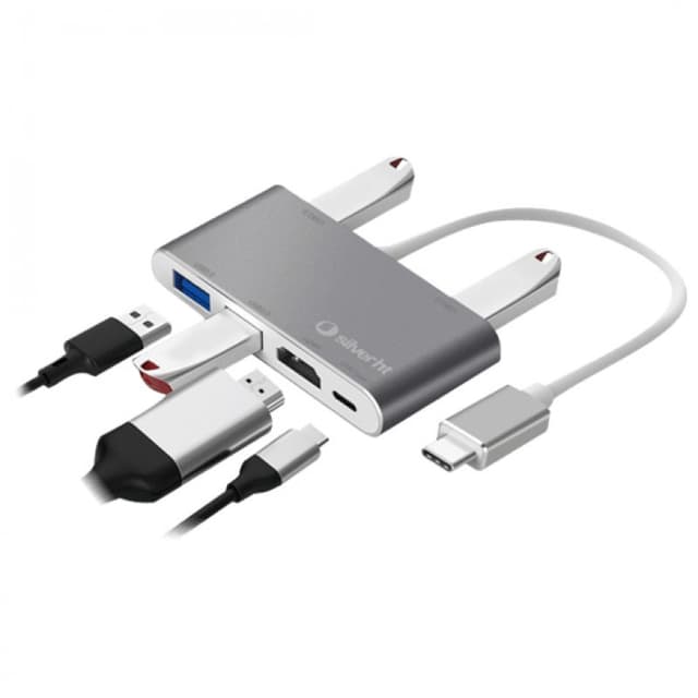 Imagen de SilverHT Hub USB-C 6 en 1, 5 puertos y carga rápida 💻 en OfertitasTOP