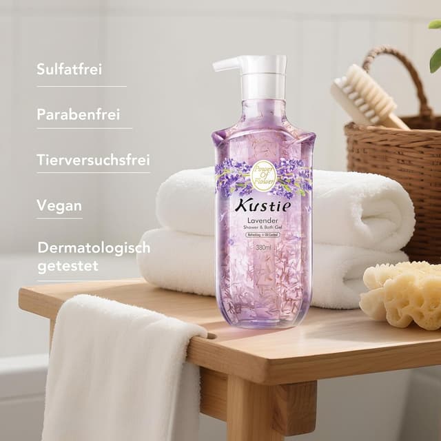 Thumbnail 6 de Kustie Lavendel Duschgel 380 ml mit Blüten