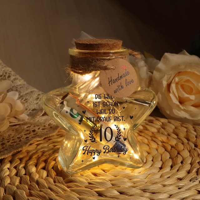 Thumbnail 2 de Giftota 10 Geburtstag LED Sternflasche