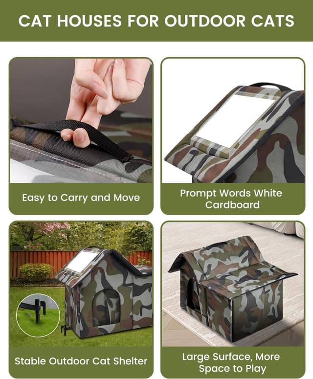 Thumbnail 6 de WHDPETS Katzenhaus Outdoor Katzenhöhle