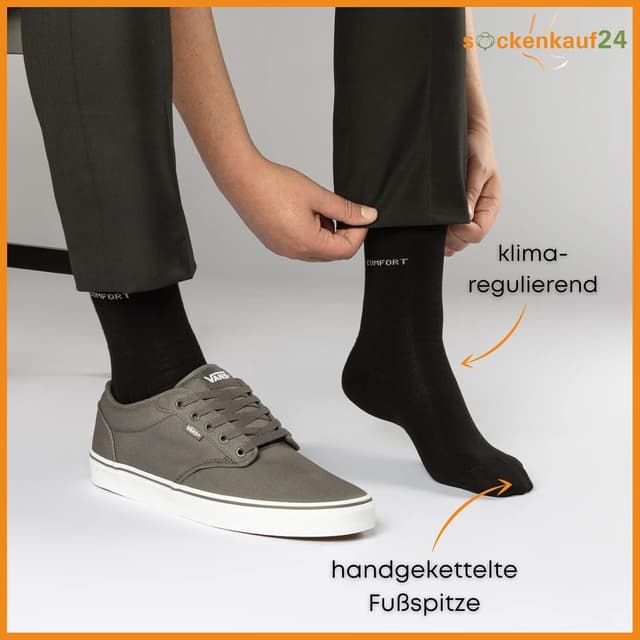 Detalle 2 de sockenkauf24 Comfort Socken 10 Paar ohne Naht