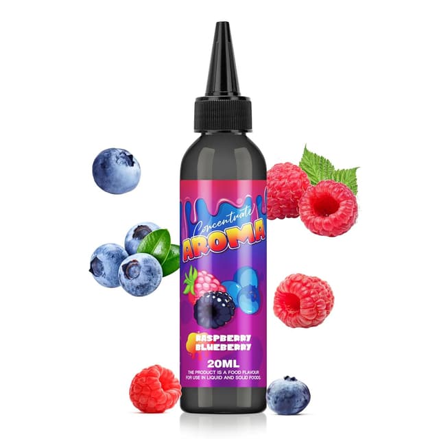 Detalle de FURUN Himbeere & Blaubeere Aromakonzentrat (Lebensmittelaroma) 20 ml – zum Kochen und Backen, zum einfachen Mischen