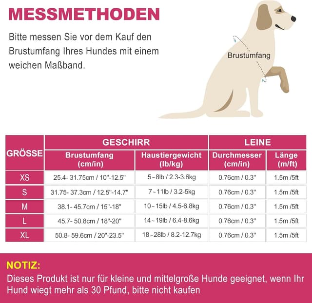 Thumbnail 6 de haapaw Hundegeschirr-Set mit Leine: Step-in-Welpengeschirr, verstellbar, reflektierend – kein Ziehen