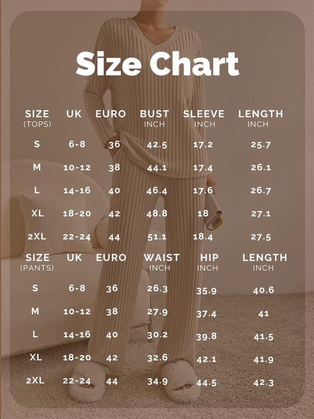 Thumbnail 6 de SotRong ribbed lounge wear co-ord set for women (2-piece tracksuit / pyjama set)