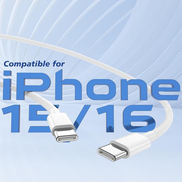 Detalle de USB-C fast charge cable 60W 2 pack