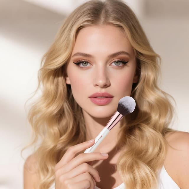 Detalle de DUcare Pinselset Makeup 27 Stück – professionelles Set mit synthetischen Kabuki-, Foundation-, Concealer- und Lidschattenpinseln