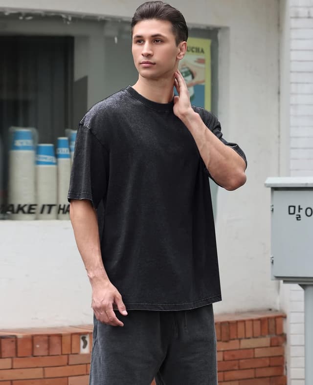 Thumbnail 4 de Men's Cotton Oversized Tee 3 Colors