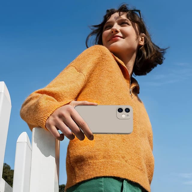 Detalle de HGH iPhone-11-Hülle aus Silikon mit Lanyard – dünner Rundumschutz in Titan Grau