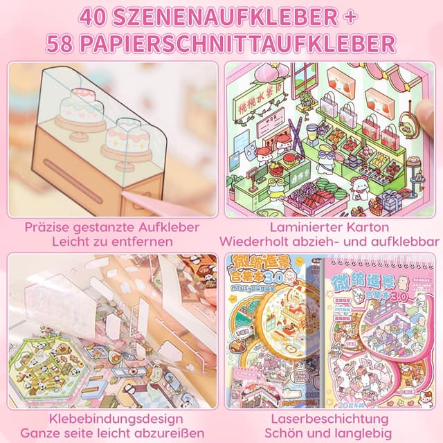 Detalle 2 de DIY 3D Haus Sticker Set mit 40 Sets