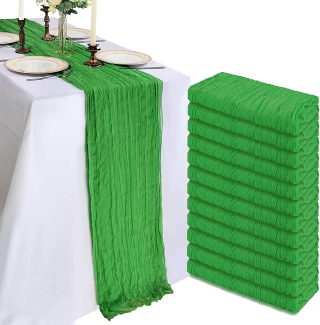Thumbnail 6 de 12-Pack 10FT Royal Blue Cheesecloth Table Runner (120 Inch Long) for Weddings, Parties & Home Decor