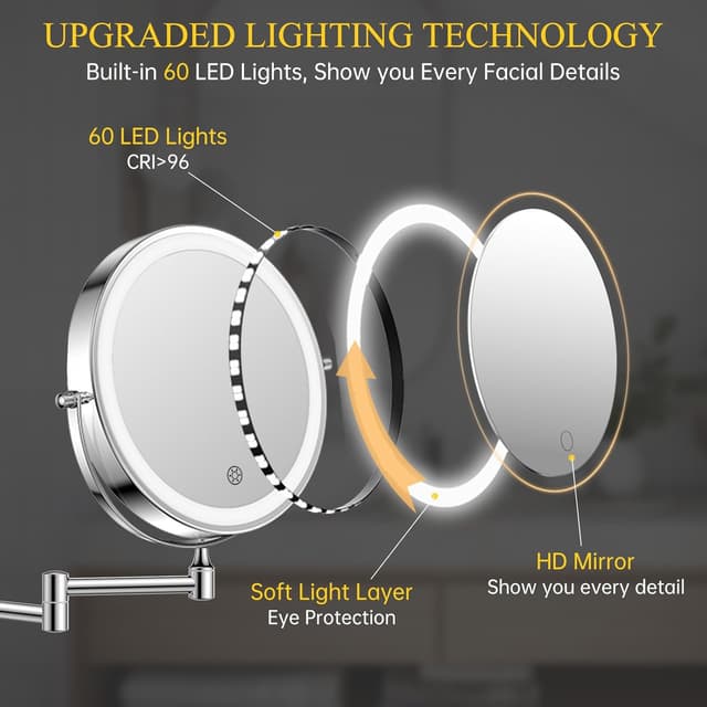 Thumbnail 5 de FUNTOUCH Kosmetikspiegel Beleuchtet 3x/30x