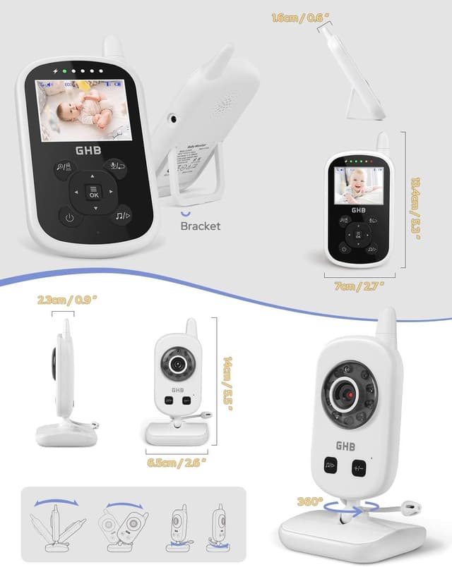Thumbnail 6 de GHB Baby Monitor 2.4" screen, 900ft range