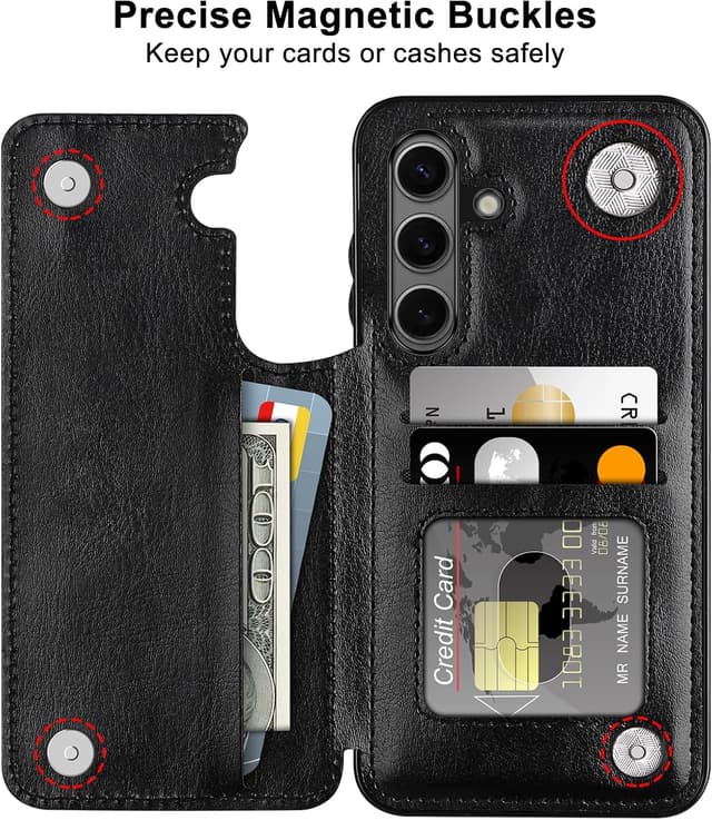 Thumbnail 3 de Coolden Leder Flip Hülle Galaxy S24