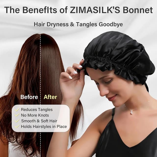 Thumbnail 2 de ZIMASILK Mulberry silk hair bonnet, 21–23 in
