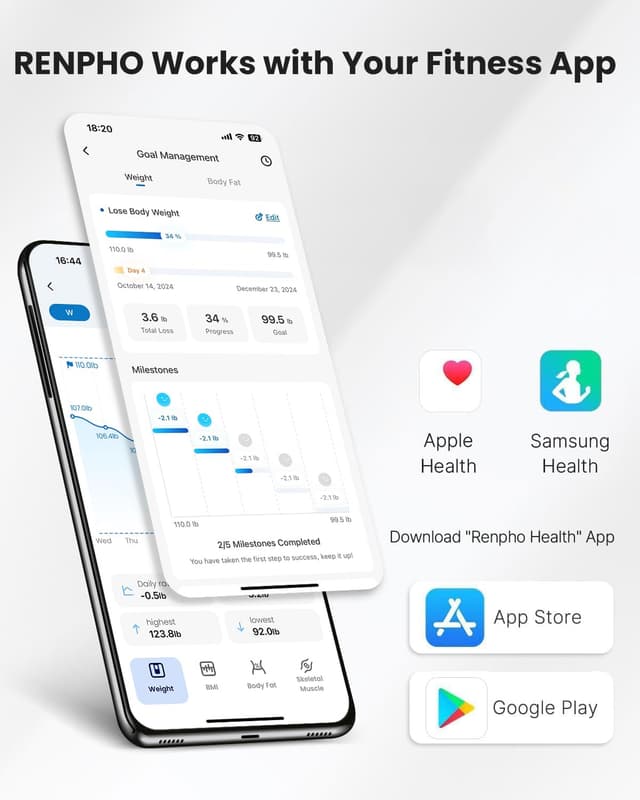 Thumbnail 3 de RENPHO Elis 1 smart body fat scale 13 measurements ⚖