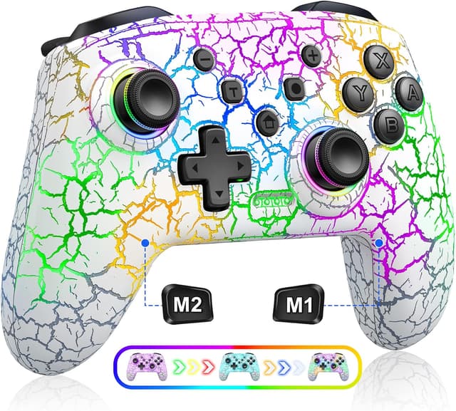 Detalle de HELLCOOL Switch Controller – kabelloser Switch/Lite/OLED Controller mit präziser Motion-Steuerung, Dual Vibration und Turbo