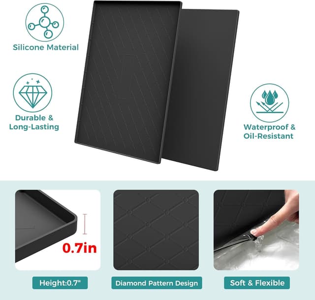 Detalle de URMONA 34 x 19 Waterproof Silicone Mat