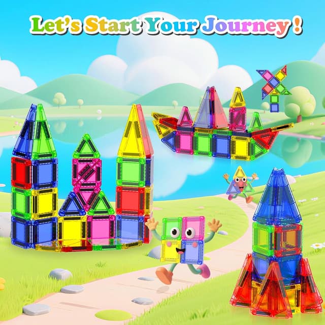 Detalle de Mini Magnetic Tiles 40 PCS travel set