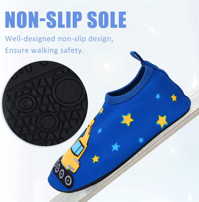 Detalle de Chaussures aquatiques enfant (garçon/fille) type chausson barefoot – séchage rapide, antidérapant