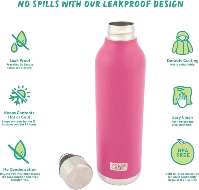 Detalle 2 de Polar Gear Stainless Steel Water Bottle 500ml