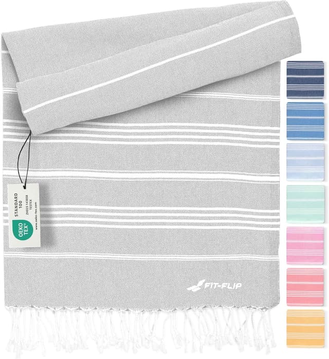 Detalle de Fit-Flip telo hammam cotone 100x200 cm XXL