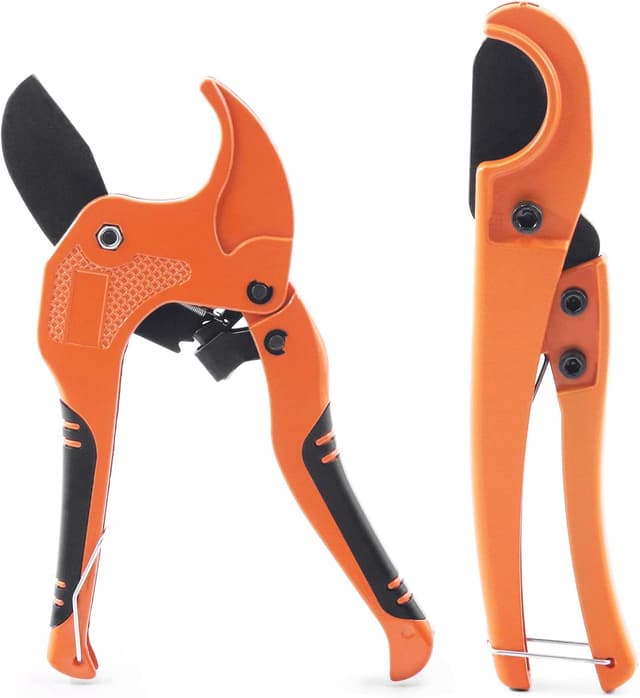 Detalle de Tanstic 2-piece ratchet PVC pipe cutter & PEX straight cut cutter set (1-5/8" & 1-3/8" max opening)