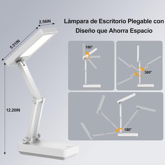 Thumbnail 6 de Lámpara de escritorio LED rechargeable con modos y táctil