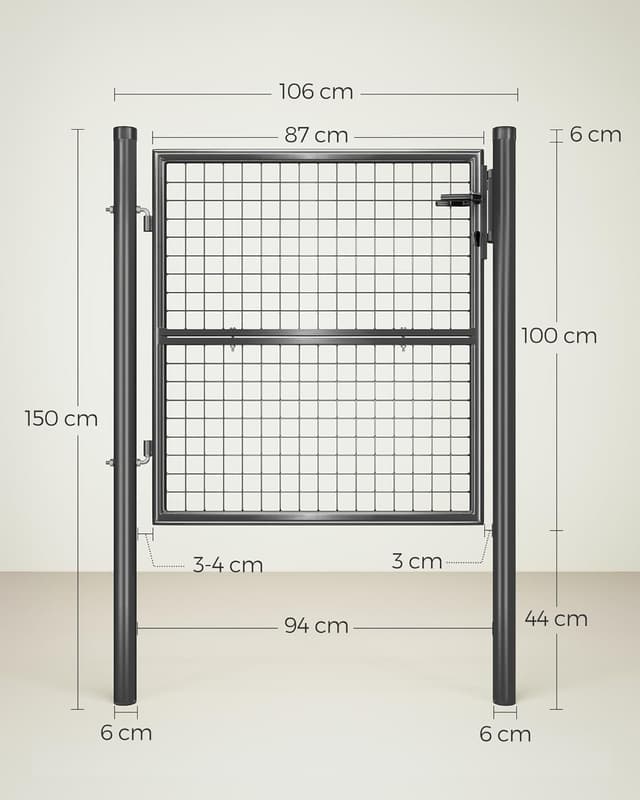 Thumbnail 5 de Portillon jardin SONGMICS GGD150A01 106 x 100