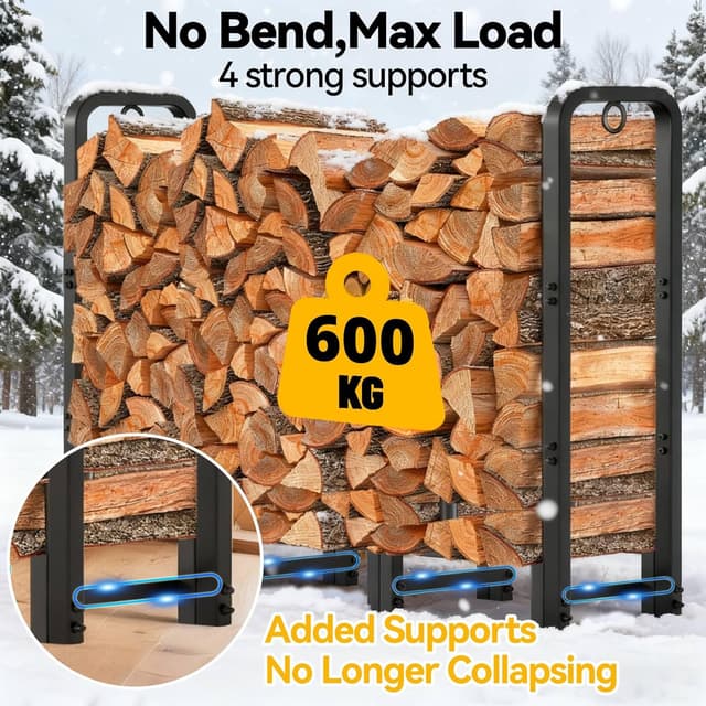 Detalle de AMAGABELI Garden & Home log rack 1.2m