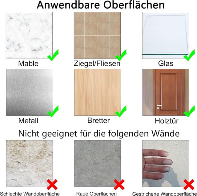 Thumbnail 4 de Charfia Selbstklebende Haken 15 kg, 8er-Set