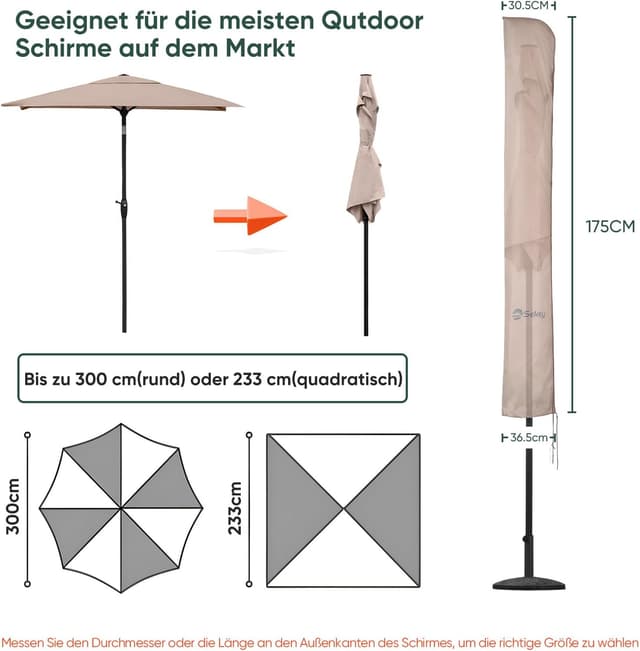 Thumbnail 1 de Sekey Funda Impermeable para Parasol 300 cm ☔