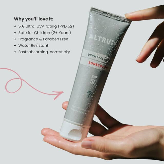 Detalle de ALTRUIST Suncreen SPF50 100 ml: protezione solare high-performance senza profumo